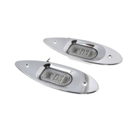 Огни бортовые светодиодные Easterner 2шт. красный и зеленый, нерж. (C91012)